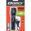 USB Rechargeable Aluminum Flashlight - 200 Lumen -Clothing Store 377578 41 4379 PROD 1 BLACK