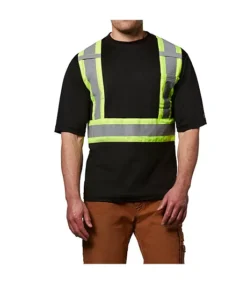 Men's Hi Vis Cotton Lined Crewneck T Shirt