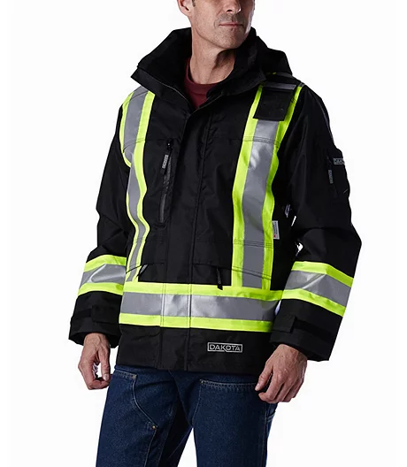 Men's Hi Vis Waterproof Rip-Stop Jacket 4 Men's Hi Vis Waterproof Rip-Stop Jacket - Image 2