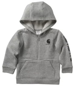Carhartt Boys' 2-4 Years Half Zip Graphic Hoodie Sweatshirt -Clothing Store 384223 CA6273 H01 PROD 1 GREYHE