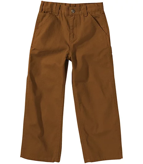 Carhartt Boys' 0-24 Months Loose Fit Canvas Utility Work Pants 3 Carhartt Boys' 0-24 Months Loose Fit Canvas Utility Work Pants