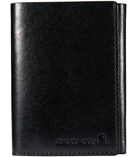 Carhartt Men's Rough Cut Trifold Wallet - Black 4 Carhartt Men's Rough Cut Trifold Wallet - Black - Image 2