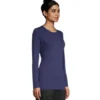 Women's Crewneck Long Sleeve Underscrub Shirt -Clothing Store 388409 3FLBHP22205MB PROD 3 MDVBLU