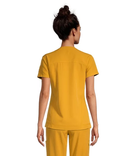 Women's Contour Neck Short Sleeve Scrub Top 5 Women's Contour Neck Short Sleeve Scrub Top - Image 3