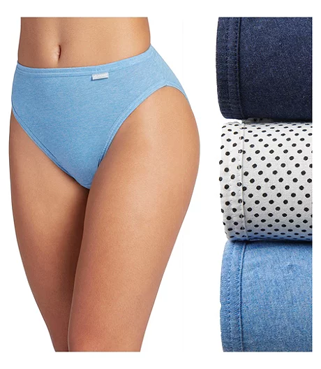 Jockey Women's 3 Pack Elance Basic Underwear French Cut Briefs 3 Jockey Women's 3 Pack Elance Basic Underwear French Cut Briefs