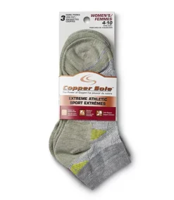 Women's 3 Pack Moisture Guard Extreme Athletic Low-Cut Socks -Clothing Store 390015 CSW25235L3B4C01 PROD 2 GRYCMB