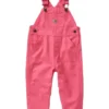 Carhartt Girls' 2-4 Years Canvas Loose Fit Bib Overall -Clothing Store 390595 CM9712 P391 PROD 1 PINKLE