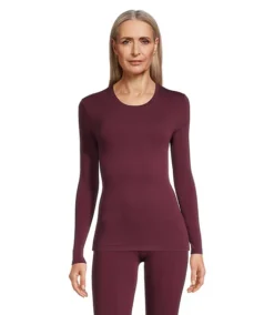 Women's Crewneck Long Sleeve Heat Baselayer Top 7 Women's Crewneck Long Sleeve Heat Baselayer Top -Clothing Store 391023 WAH220 PROD 1 BURGNY