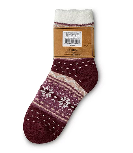 Women's Heritage Snowflake Pattern Quarter Socks 3 Women's Heritage Snowflake Pattern Quarter Socks