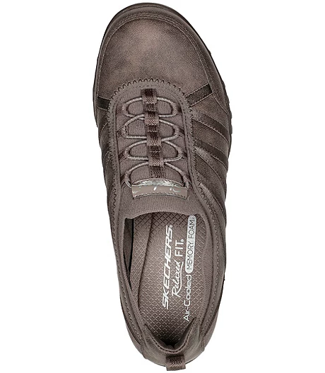 Skechers Women's Breathe Easy Bungee Slip On Shoes - Brown 3 Skechers Women's Breathe Easy Bungee Slip On Shoes - Brown