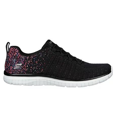 Skechers Women's Sport Active Bungee Slip On Shoes - Black White 6 Skechers Women's Sport Active Bungee Slip On Shoes - Black White - Image 4