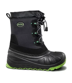 Youth Golden IceFX Winter Boots - Black/Green -Clothing Store 393595 11BDWRFB22 1001 PROD 2 BLKGRN