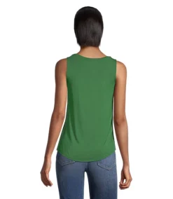 Women's Relaxed Fit Scoop Neck Tank -Clothing Store 393675 3AFMDHSP3 900 PROD 2 GREEN