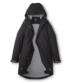 Women's Downpour Waterproof Hyper-Dri 3 2L Long Rain Jacket -Clothing Store 393956 7BWFWRASB23 792 PROD 3 BLACK