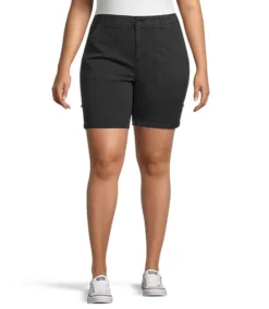 Women's Garment Wash High Rise Bermuda Shorts