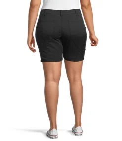 Women's Garment Wash High Rise Bermuda Shorts 9 Women's Garment Wash High Rise Bermuda Shorts -Clothing Store 394485 3DJFDHSP23 692B PROD 2 BLACK