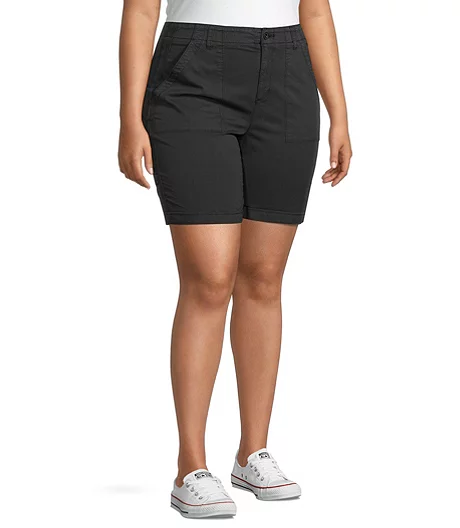 Women's Garment Wash High Rise Bermuda Shorts 5 Women's Garment Wash High Rise Bermuda Shorts - Image 3