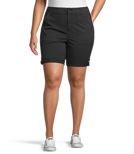 Women's Garment Wash High Rise Bermuda Shorts 4 Women's Garment Wash High Rise Bermuda Shorts - Image 2