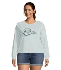 Women's Relaxed Fit Crewneck French Terry Sweatshirt