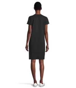 Women's Semi-Fitted Crewneck T Shirt Dress 7 Women's Semi-Fitted Crewneck T Shirt Dress -Clothing Store 396115 3DJGDHSU23 603 PROD 2 BLACK