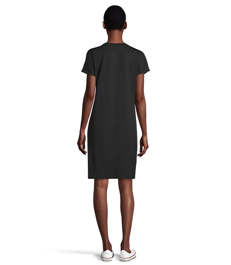 Women's Semi-Fitted Crewneck T Shirt Dress 5 Women's Semi-Fitted Crewneck T Shirt Dress - Image 3