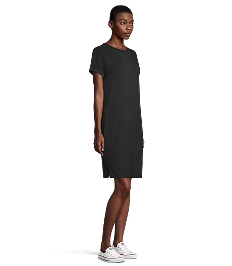 Women's Semi-Fitted Crewneck T Shirt Dress 3 Women's Semi-Fitted Crewneck T Shirt Dress