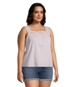 Women's Crochet Yoke Tank