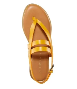 Women's Dianeris Leather Strappy Thong Sandals -Clothing Store 398646 5DQDDHSB23 4111 PROD 3 MUSTRD