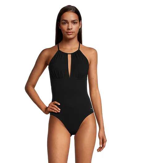 Women's One Piece High Neck Back Tie Swim Suit 5 Women's One Piece High Neck Back Tie Swim Suit - Image 3
