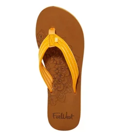 Women's Delta Comfort Flip Flop Sandals -Clothing Store 399359 FWS23 4140 PROD 3 YELLOW