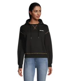 Bench Women's French Terry Cropped Hoodie Sweatshirt