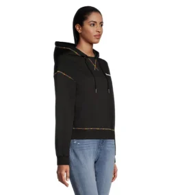 Bench Women's French Terry Cropped Hoodie Sweatshirt -Clothing Store 399375 BLEHA0419M PROD 3 BLACK