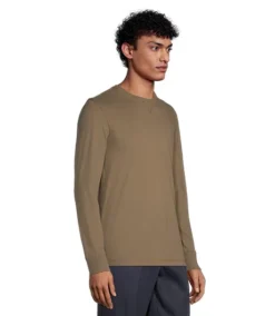 Men's Prendre Ma Pause Long Sleeve Crewneck Ultrasoft Cotton Work T Shirt -Clothing Store 399405 1AABDWS LST007 PROD 3 JEEP