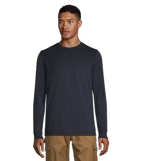 Men's Long Sleeve Crewneck Ultrasoft Cotton Work T Shirt 6 Men's Long Sleeve Crewneck Ultrasoft Cotton Work T Shirt - Image 4