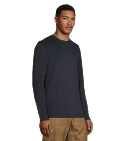 Men's Long Sleeve Crewneck Ultrasoft Cotton Work T Shirt