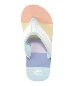 Youth Unisex Summerland Flip Flop Sandals - White/Stripe -Clothing Store 401392 FWSB23 111 PROD 3 WHTSTR