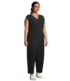 Columbia Women's Boundless Beauty Omni-Shield V-Neck Jumpsuit - Plus Size -Clothing Store 401830 2034342 PROD 3 BLACK