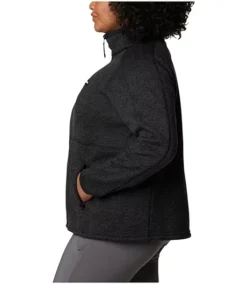 Columbia Women's Sweater Weather Zip Up Sweatshirt - Plus Size -Clothing Store 402057 1958934 PROD 3 BLKHTR