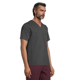 Men's V-Neck Ripstop Scrub Top -Clothing Store 403700 3FLBHHS23401PEW PROD 3 PEWTER