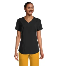 Women's V-Neck Curved Hem Scrub Top