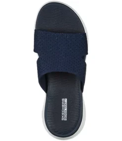 Skechers Women's On The GO 600 Adore Slides -Clothing Store 404865 140169 NVY PROD 3 NVYWHT