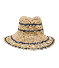 Women's Straw Crochet Hat -Clothing Store 405409 6DUMFWS23 EG005 PROD 3 NATRL