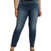 Women's Curvy Elyse Mid Rise Straight Leg Jeans Plus Size -Clothing Store 406054 W03403SJL341 PROD 1 INDIGO