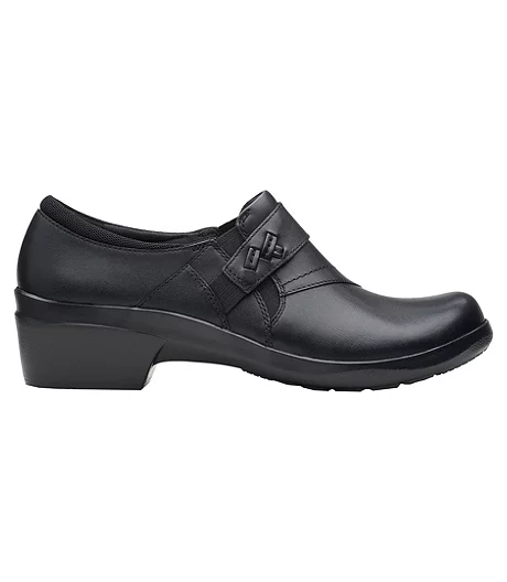 Clarks Women's Angie Pearl Leather Slip On Shoes - Black 6 Clarks Women's Angie Pearl Leather Slip On Shoes - Black - Image 4