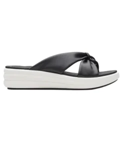 Clarks Women's Drift Ave Thong Sandals - Black White -Clothing Store 406470 26165119 PROD 2 BLKWHT