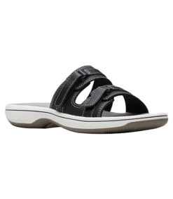Clarks Women's Breeze Piper Slides - Black White 9 Clarks Women's Breeze Piper Slides - Black White -Clothing Store 406471 26170803 PROD 1 BLKWHT