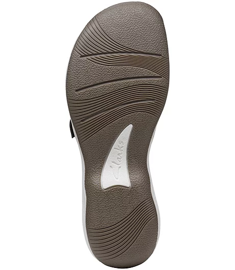 Clarks Women's Breeze Piper Slides - Black White 4 Clarks Women's Breeze Piper Slides - Black White - Image 2