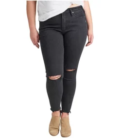 Women's Most Wanted Mid Rise Skinny Jeans Plus Size -Clothing Store 406954 W63022EBK513 PROD 1 BLACK