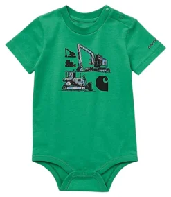 Carhartt Baby Boys' Construction Short Sleeve Bodysuit