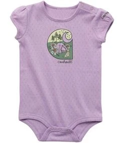 Carhartt Baby Girls' Camping Short Sleeve Bodysuit